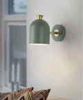 Compact single-head aluminium wall lamp with LED mirror front in blue light colour option.