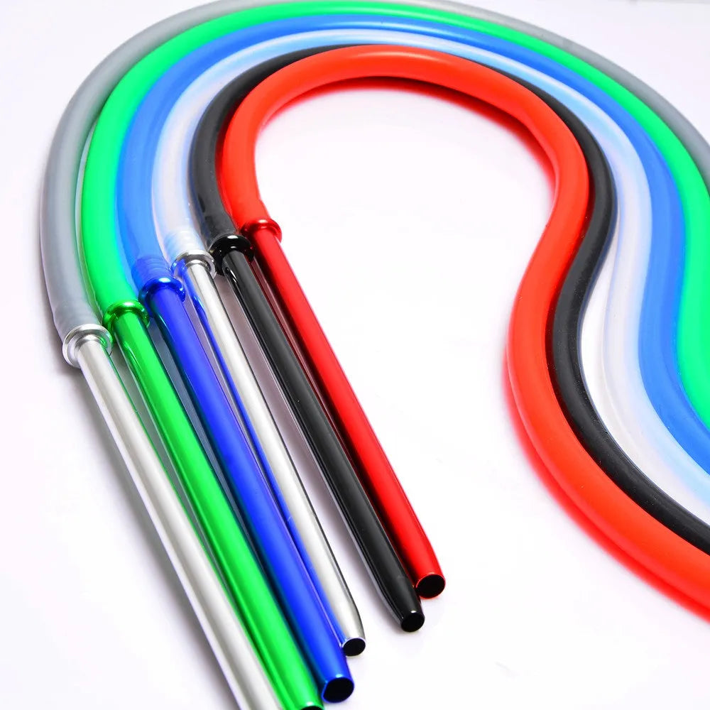Silicone hookah hose with aluminium fittings in choice of six colours