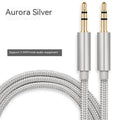 Universal 3.5mm male to male gold-plated audio cable in black, gold, silver and red