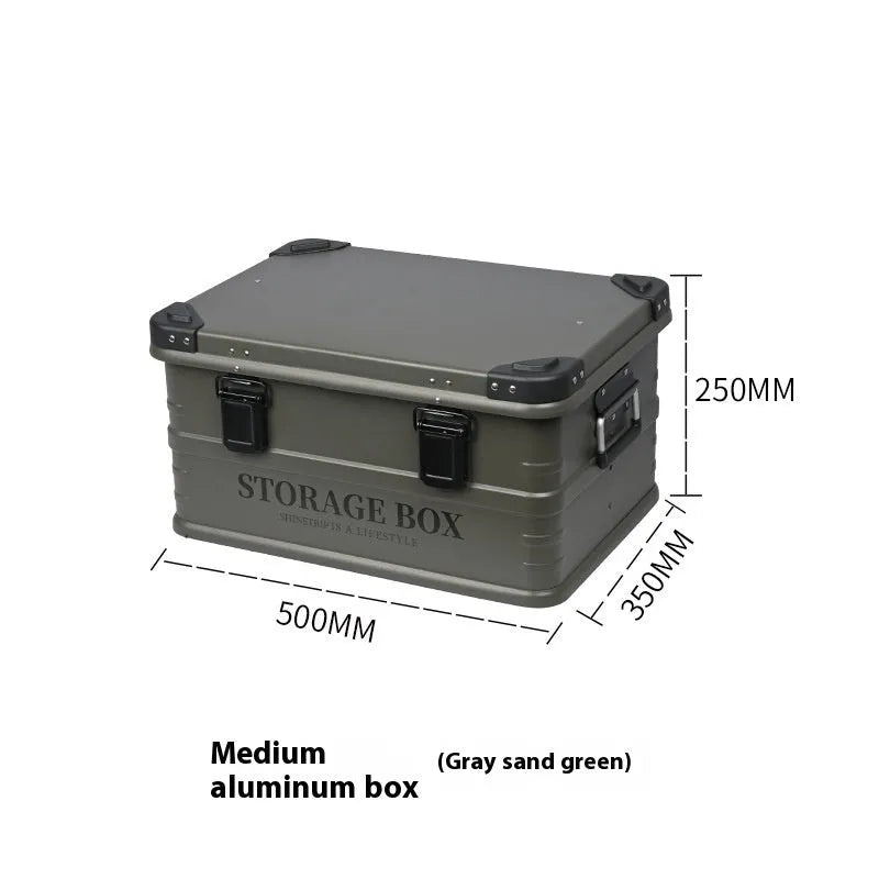 Waterproof vehicle-mounted storage box for car boot organisation in army green colour
