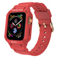 Soft TPU sport watch strap for Apple Watch Series 8 in multiple colours on a white background.