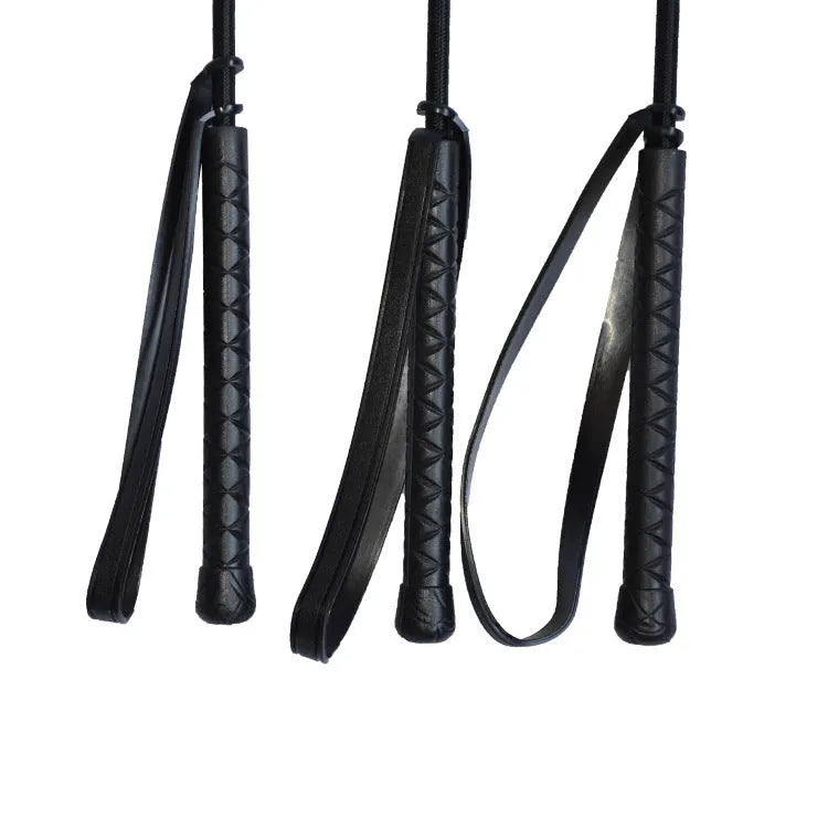 Short low carbon steel rider whip for obstacle training on flat surface