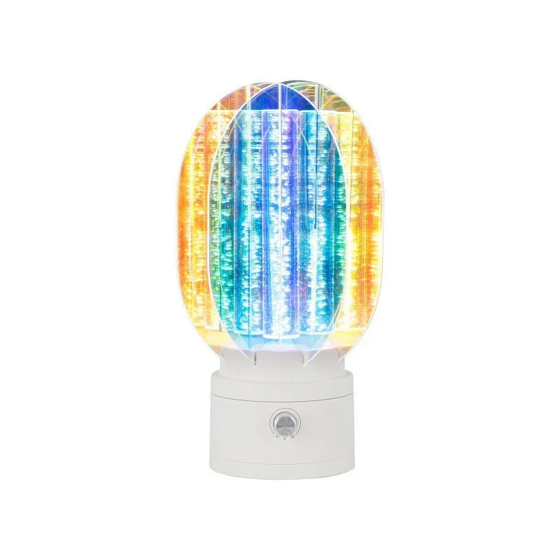 Creative small rechargeable night lamp with electrodeless dimming and rotating head, 160mm x 260mm