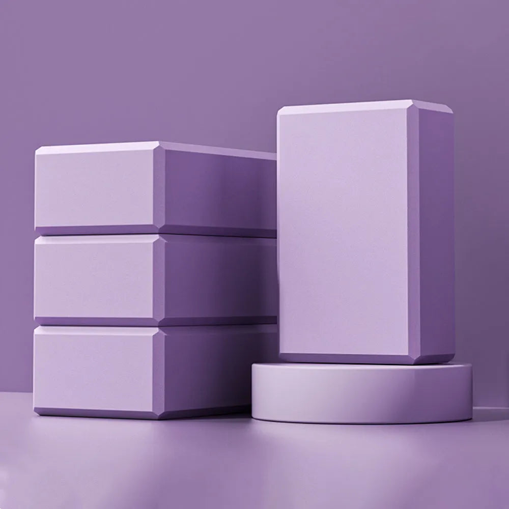 Solid colour EVA foam yoga block for gym training and exercise support