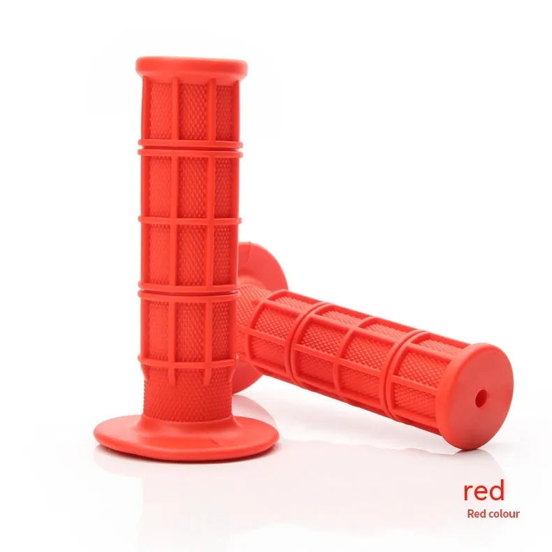 22mm motorcycle handlebar grips in eight colour options showing rubber construction