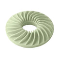 Soft round TPR leakage food pet toy for puppy slow feeding and teething in blue, green, and pink