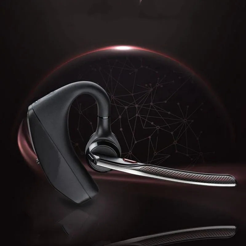 Black stereo Bluetooth sports headphones with USB cable and battery display, shown on a simple background.
