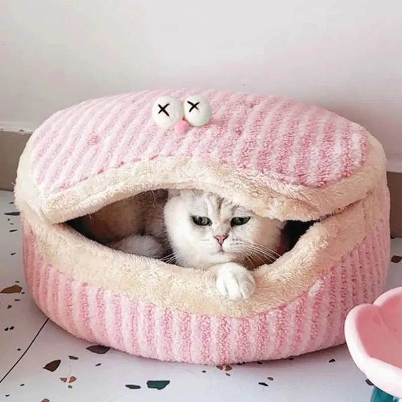 Causeway Braised Sandwich Cat Nest 45cm closed shape cat bed pink