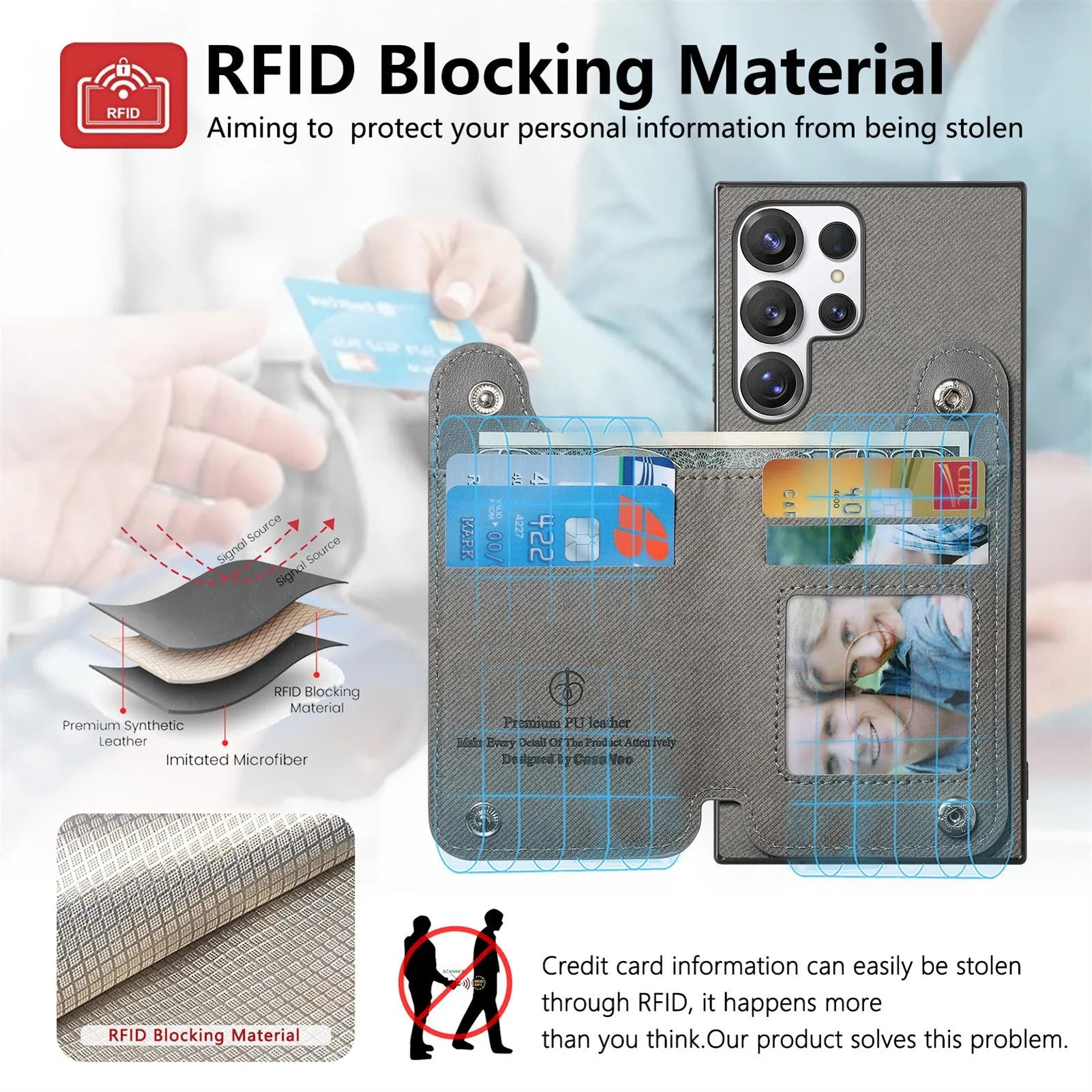 Wristband wallet card holder phone case in imitation leather with embossed finish for Samsung, featuring bracket and multiple colours