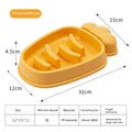 Radish Dog Slow Food Anti-tumble Pet Bowl in Mango Yellow plastic with slow-feeding design