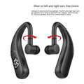 Black Vernon R200 digital display ear hook Bluetooth headset with in-ear fit and dual battery design
