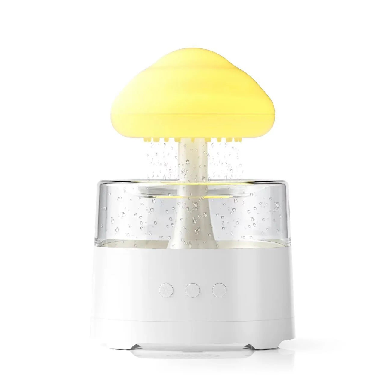 Creative mushroom cloud shaped resin desktop aroma diffuser with white colourful light and USB power