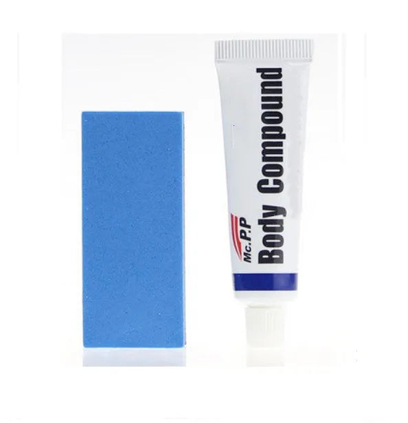 Car scratch remover paste with slop wax and foam applicator sponge for auto paint repair