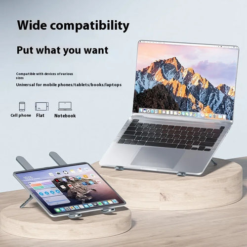 Aluminium alloy laptop cooling stand with twin fans and height adjustment mechanism