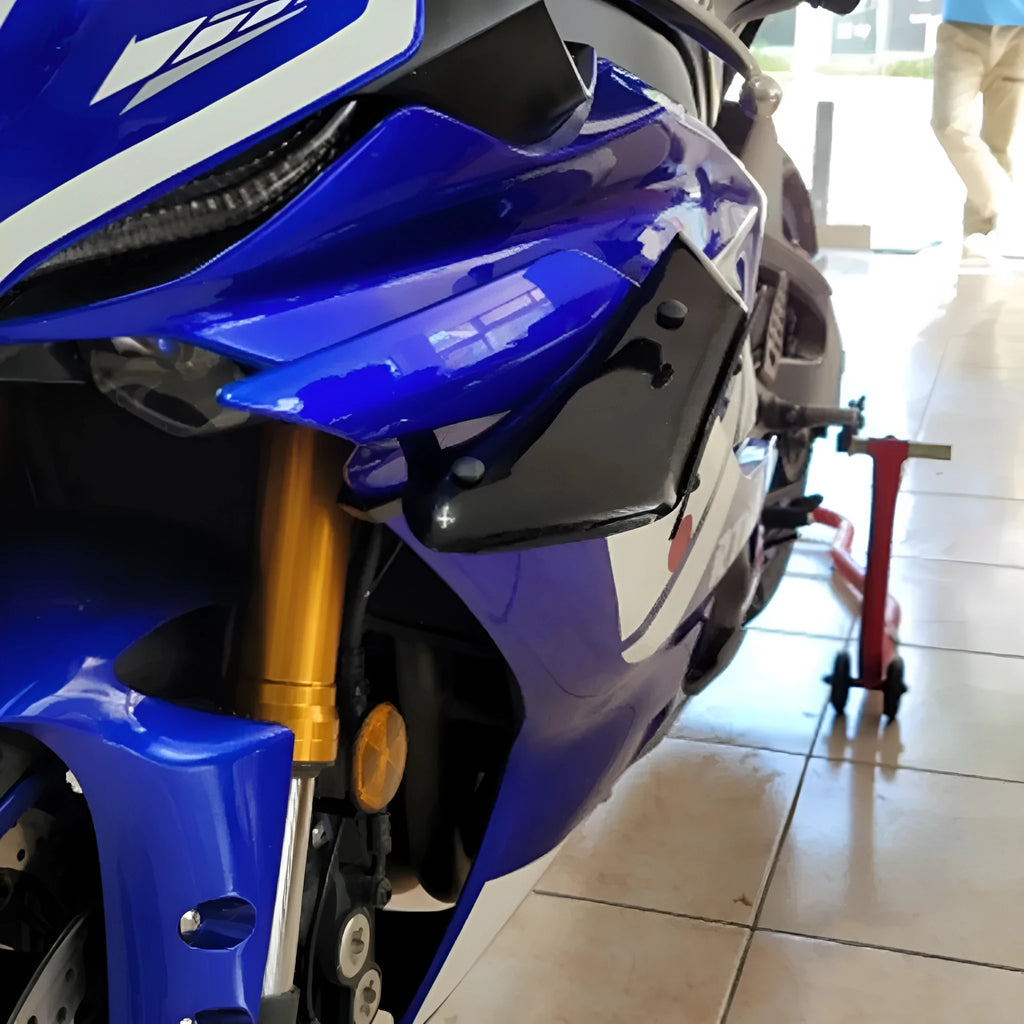 Motorcycle air deflector spoiler diversion cover for ZX10R in acrylic plastic with non-broken ring installation