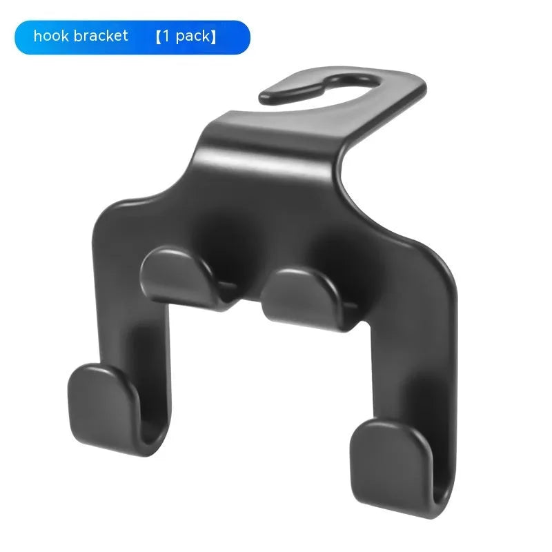 Car mounted multifunction hook made from white ABS material shown installed in vehicle
