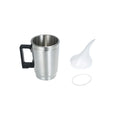 Stainless steel headlamp renovation cups and power adapters for car light repair kit.