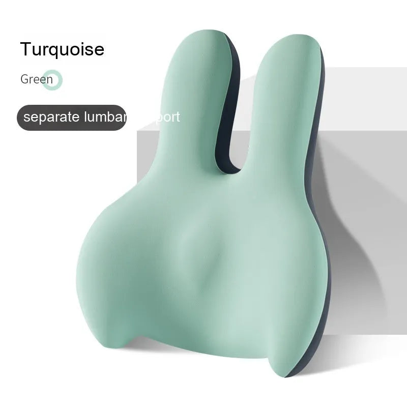 Car seat cushion and separate lumbar support cushion set in a choice of colours