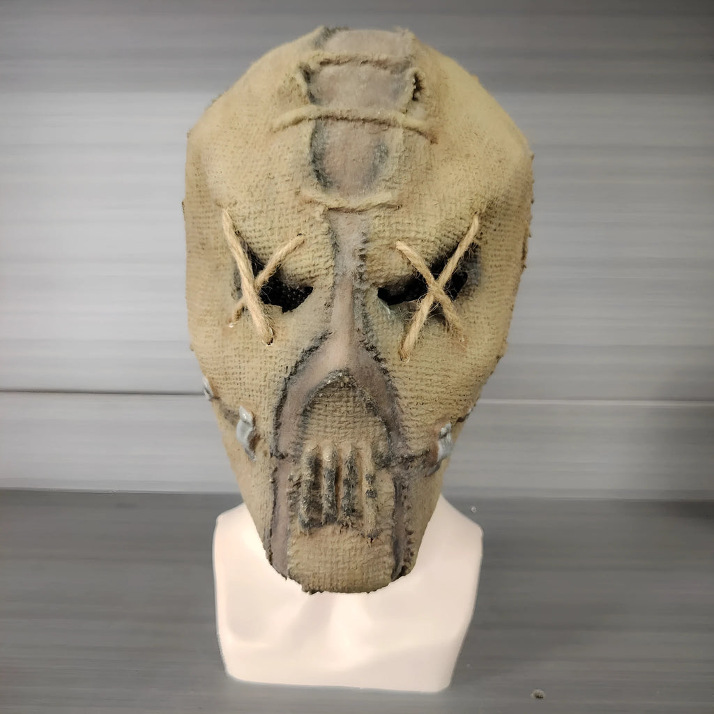 Latex scar skull horror mask for Halloween costumes measuring 31cm tall with full head coverage