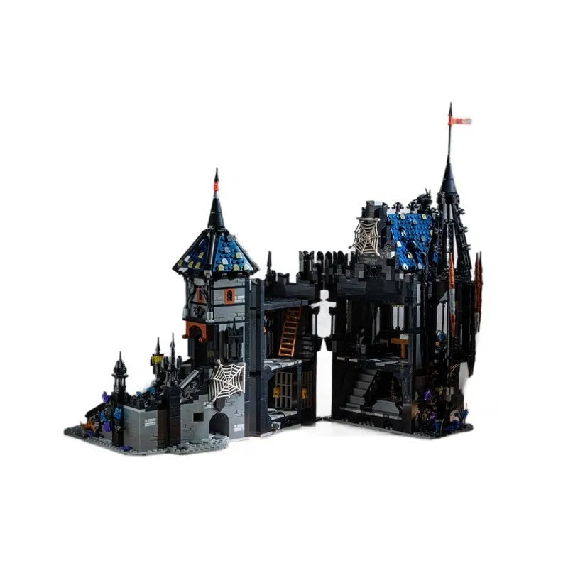 Horror Horror European Retro Castle Building Blocks JD099 small particle plastic set in net pocket packaging