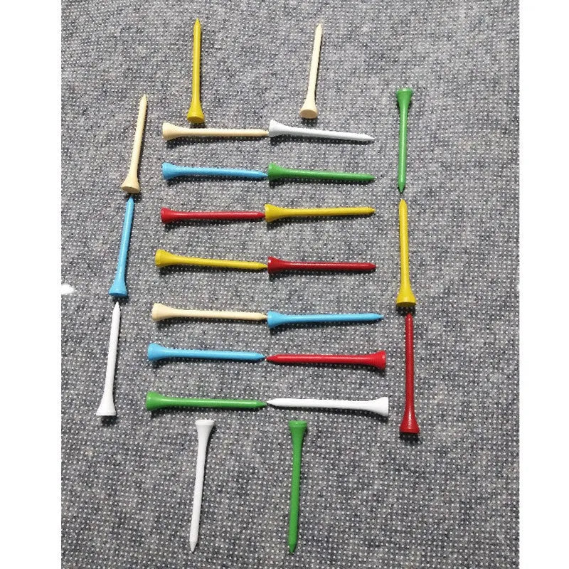 100 pack golf ball tray seat nail pins in seven colours including white, yellow, red, green, and blue
