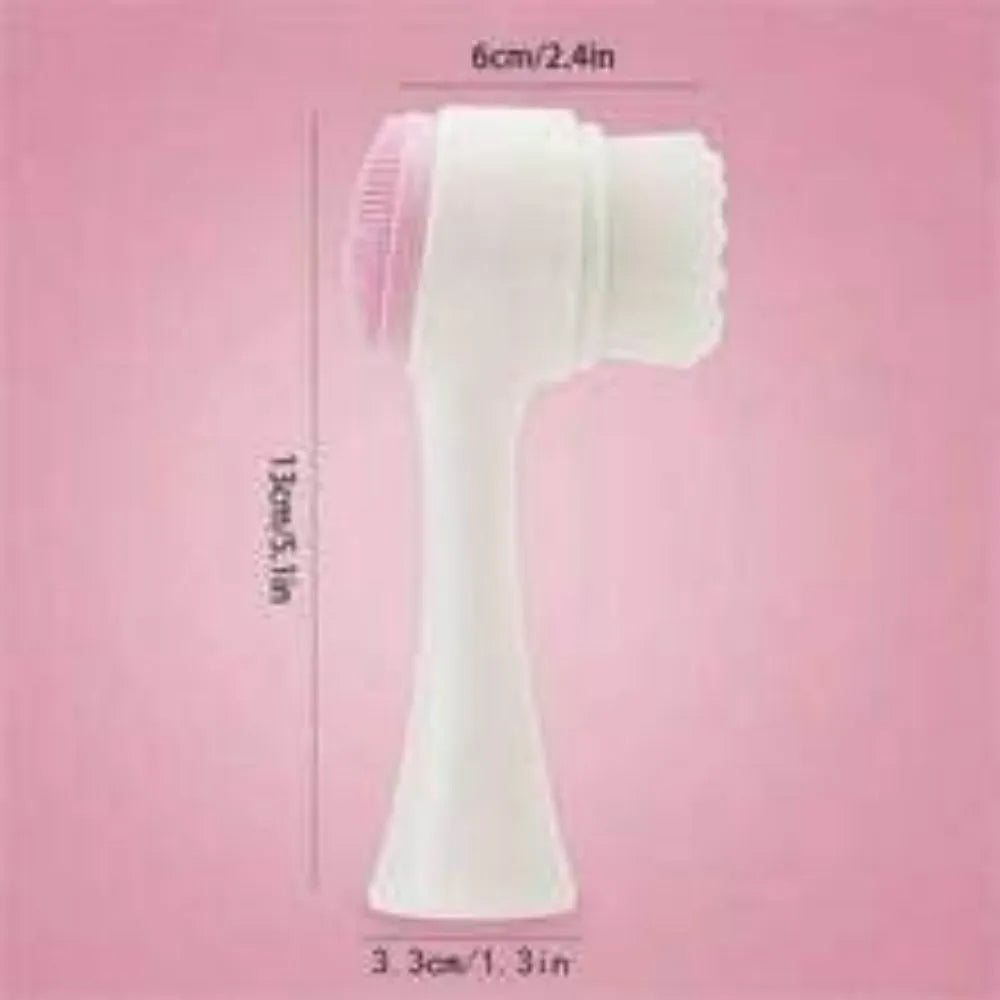 Blue nylon pet paw brush for cleaning and massaging dog and cat paws.