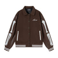 Women's bone embroidered woolen jacket in apricot colour for autumn and winter wear