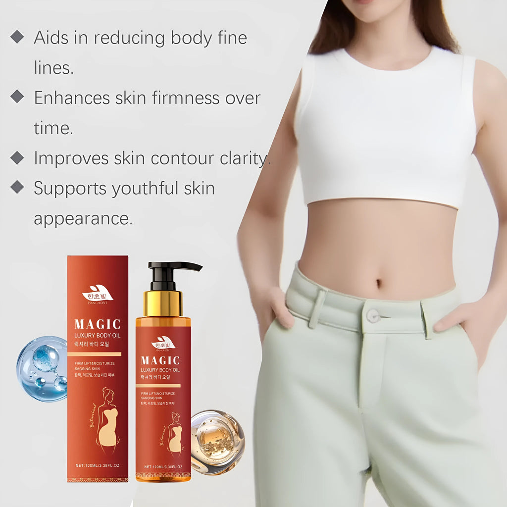 100ml bottle of body firming moisturizer with vitamin E and rose extract on a white background