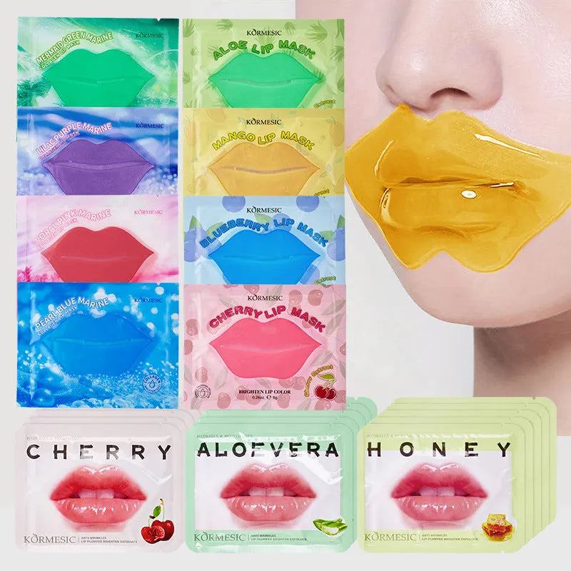 Aloe blueberry fruit lip mask labial membrane patch 8g for neutral skin women