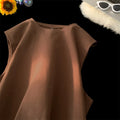 Men's loose fit cotton tank top in solid colours showing sleeveless design and straight hem