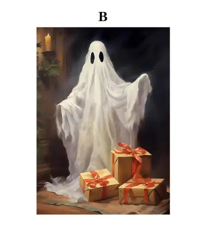 Halloween canvas print pumpkin ghost tea party modern simple frameless 40x50cm
