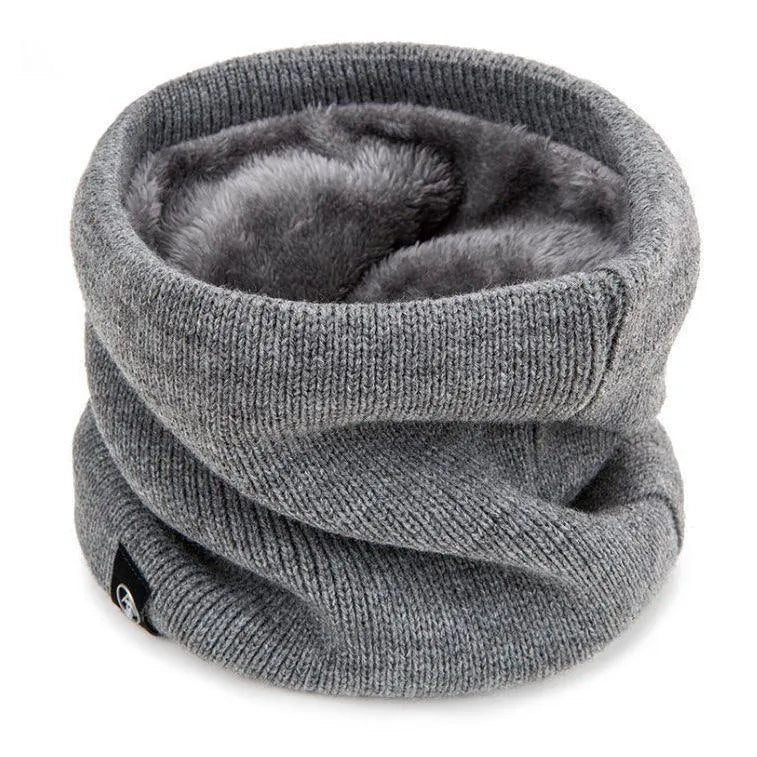 Unisex acrylic cycling scarf in black fleece thick, warm and dustproof for outdoor cycling