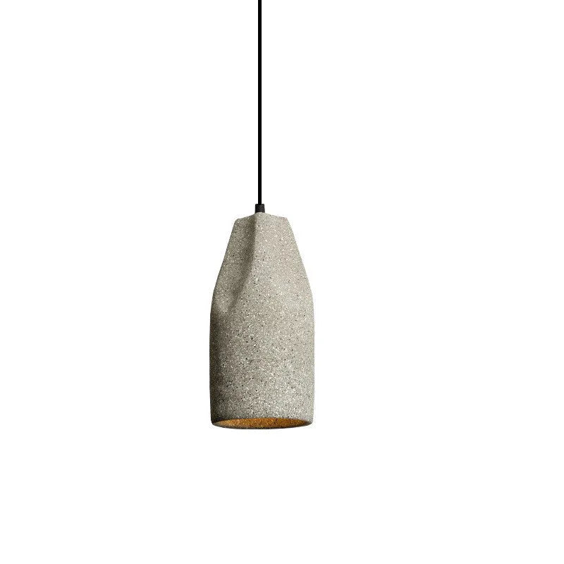 Nostalgic industrial style cement pendant light in sand black finish with Nordic design, ceiling mounted
