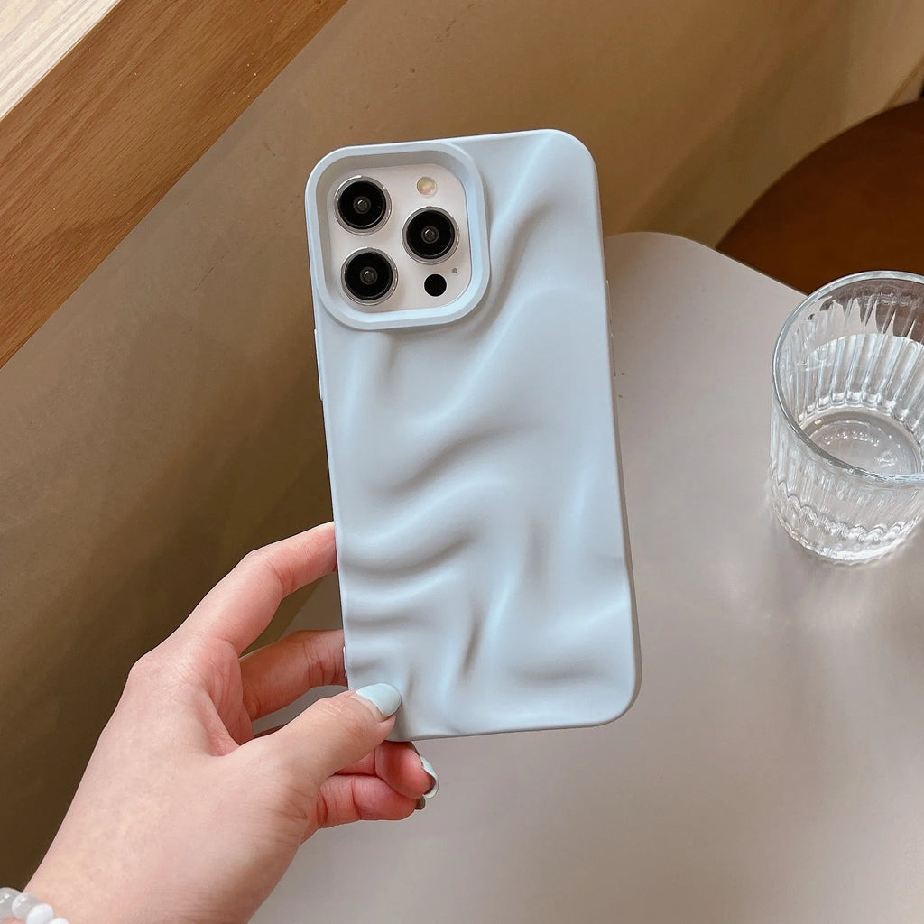 Matte TPU iPhone case in frosted antique white with anti-drop and anti-fingerprint back cover design