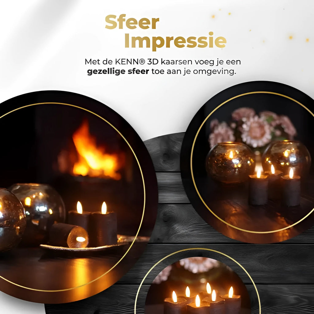 Black cylindrical LED pillar candle showing its 7cm height and 5cm diameter.