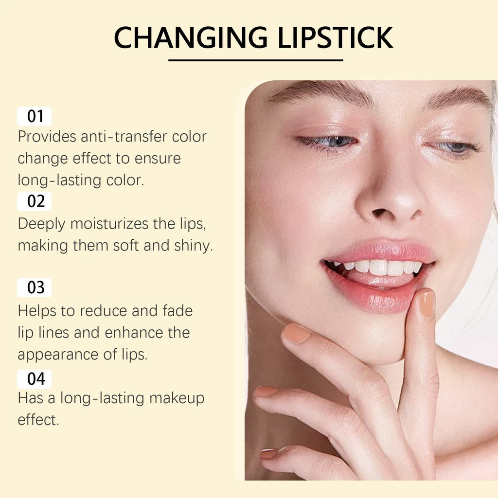 Gold foil nourishing lipstick in square 2.6cm case with 3.5g content