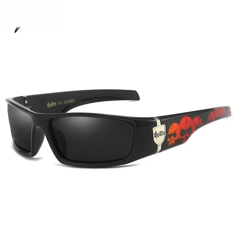 Bandit style hip hop sunglasses model G613 with box frame and polarised PC lenses in various colours