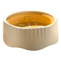 Detachable cat slow feeding bowl with obstacle ridges in blue, green, pink or white colour