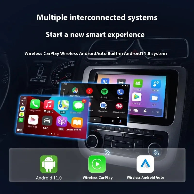 Black ABS PC car interconnection smart box for original wired CarPlay, 2G 16GB, 79.8 × 14.7 mm, 5V