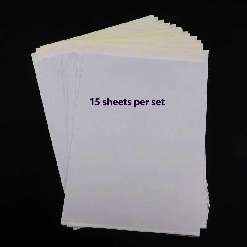 A4 tattoo stencil transfer paper pack with transfer paste gel for skin application.