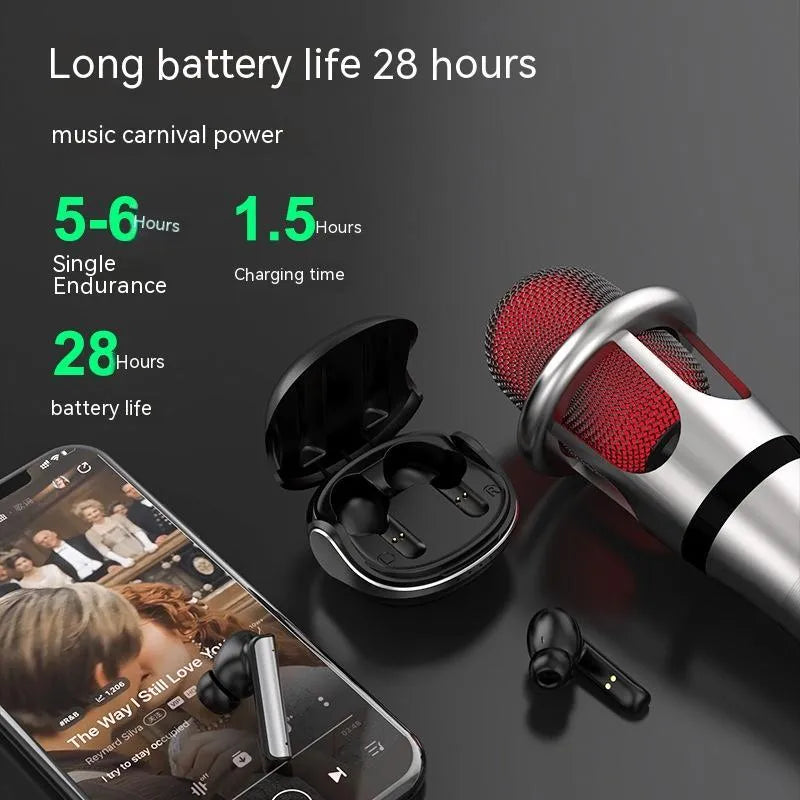 P60PRO wireless Bluetooth earphone in milky white with metal housing and charging case
