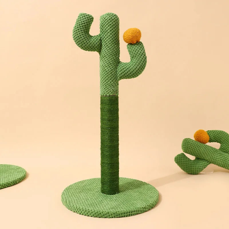 Masson cactus design cat scratching pole with cotton thread sisal surface for claw grinding