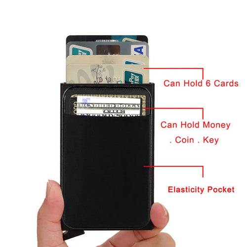 Aluminium alloy metal credit card holder with frosted finish, shown in silver colour.