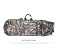 Black waterproof nylon skateboard bag with shoulder strap, showing 90cm length for longboards or fishing rods.