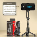 Mobile phone stabilizer hand-held tripod head single-axis ABS aluminium alloy black adjustable