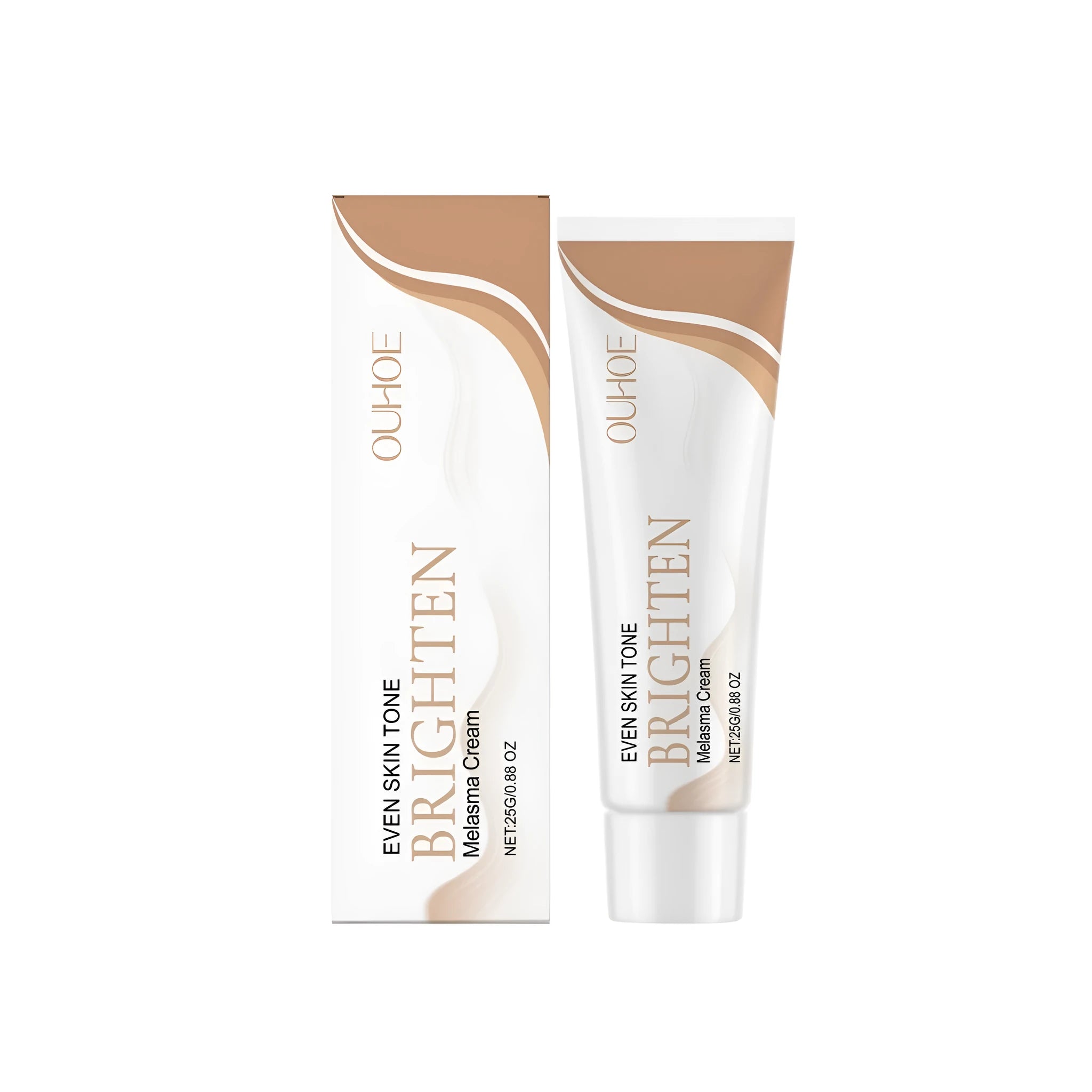 Radiant Brightening Cream 25g jar with vitamin C and tea leaf oil in transparent packaging