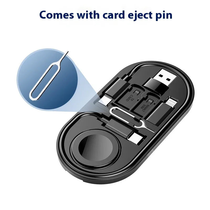 Black ABS PVC adapter set with magnetic multi-interface ports on a flat surface