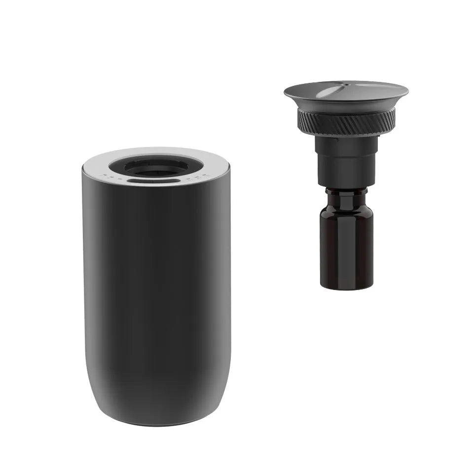 Portable rechargeable car aroma diffuser in column shape with touch button controls