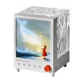 Aurora treasure box shaped projection lamp showing star sea whale light pattern.