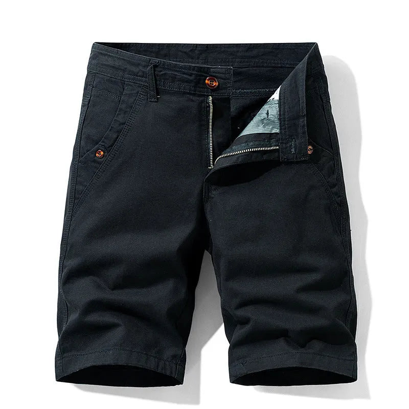 Pure cotton casual overalls in straight leg style with a zipper fly, shown in khaki colour.